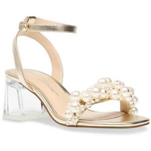 Betsey Johnson Womens Kylee Gold Dressy Ankle Strap Pumps Shoes NWT